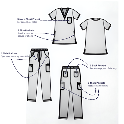 Tio | Scrub Set (Top + Pants)